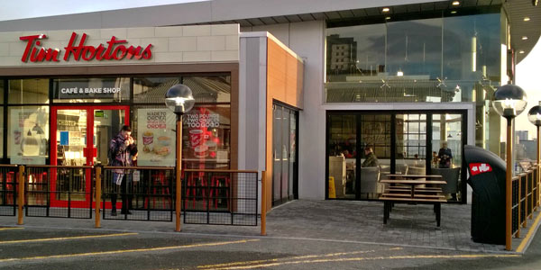 Combo Delta Bin Outside Tim Hortons Restaurant