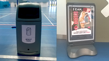 Combo for general waste and Advocate Poster Sign
