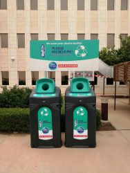Nexus Evoolution Trio Recycling Bin with personalised graphcis