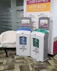 Nexus City 140 Recycling Bin with Personalised Graphics for Netsle