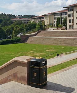 Glasdon Jubilee 110 Litter Bin Outside Koc University