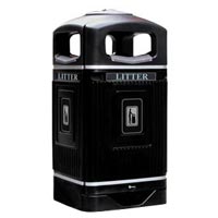 Topsy Jubilee Litter Bin on White Background
