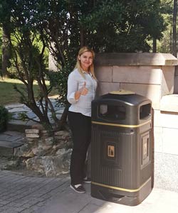 Glasdon Jubilee Litter Bins Delivered to Koc University