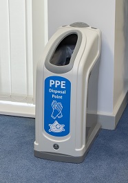 A Nexus 50 PPE Recycling Bin in an office