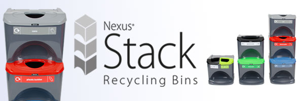 Glasdon launch new range of stackable recycling bins- Nexus&reg; Stack