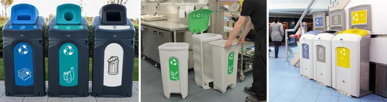 graphics and sign kits on various glasdon bins