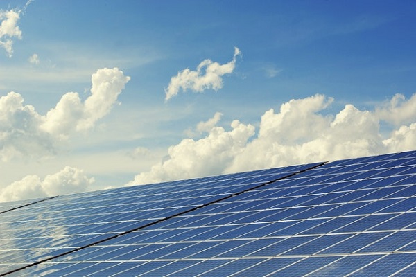 A stack fo solar panels