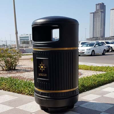 Topsy Royale Litter Bin at Abu Dhabi Ports