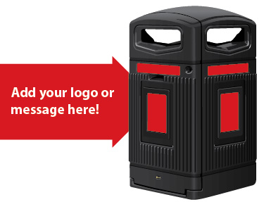 Glasdon Jubilee 240 Wheelie Bin Housing personalisation areas