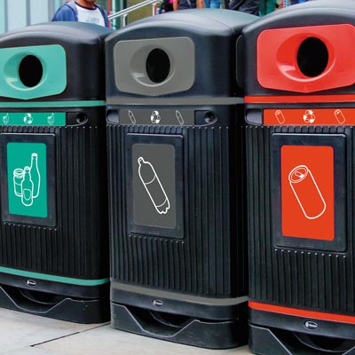 Glasdon Jubilee&trade; 110 Plastic Bottle Recycling Bin