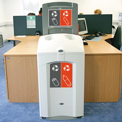 Nexus&reg; 100 Duo Can / Plastic Bottle Recycling Bin