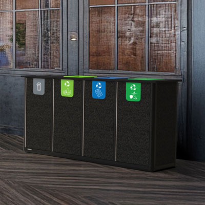 Origin&trade; Infinity Quad 280 Litre Recycling Station 4 Waste Streams
