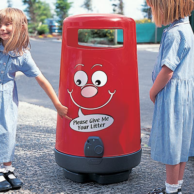 Topsy 2000&trade; Litter Bin with Billy Bin-it&trade; Symbol