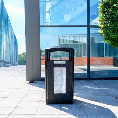 Origin&trade; Insight 110 Transparent Security Recycling Bin Made from Recycled Materials