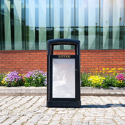 Origin&trade; Vision 110 Transparent Security Bin Made from Recycled Materials
