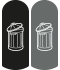 Pictogram op de voorzijde van de binnenbak