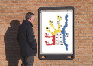 Advocate™ stoepbord vrijstaande affichesdisplaybord kaart weergeven