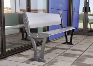 Alturo™ parkbank met rugleuning heft een stijlvolle