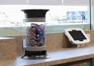 C-Thru™ 5 Litre Batterij Recycleerbakproducten speciale afvalcontainer in zwart