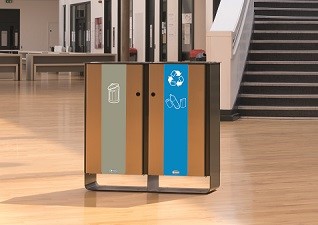 Electra™ 170 Duo Afvalscheidingsbak met twee afvalstromen voor restafval en pmd afval