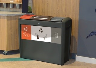 Nexus® Evolution 160 liter Afvalscheidingsbak voor bekertjes  met inwerpopeningen