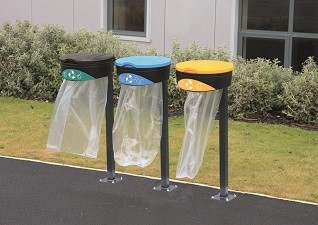 Orbis™ buiten zakhouder voor glas, papier en karton en pmd afval