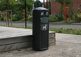 Retriever City™ hondenpoepafvalbak in zwart