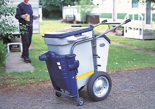 Space-liner™ afvalverzamelkar met een container en blauw