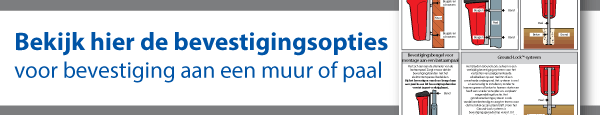 bevestigingsopties voor bevestiging aan een muur of paal
