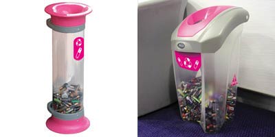 C-Thru&trade; 5 batterij recycleerbak en Doorzichtige Nexus&reg; 30