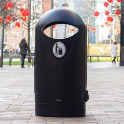 Elipsa afvalbak in zwart