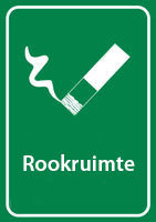 Teken voor de rookruimte