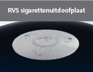 Wat is dit? RVS uitdoofplaat voor sigaretten