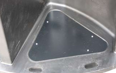 Wat is dit? Afdekplaat voor bodem van de afvalbak (x2)