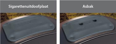Wat is dit? Optionele asbakken en uitdoofplaten