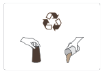 Wat is dit? Bekertjes & vloeistoffen - Sticker op voorkant behuizing