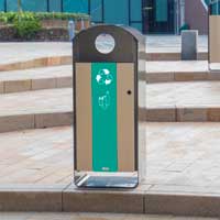 Electra™ Curve 60 afvalscheidingsbak voor glas