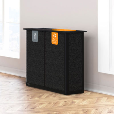 Origin&trade; Infinity Duo 140 liter Slimline recyclingstation Ruimtebesparend ontwerp