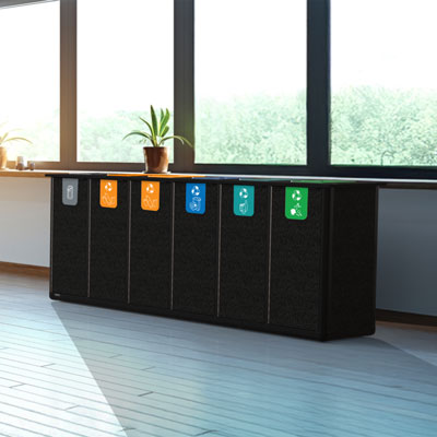Origin&trade; Infinity Hexa 420 liter recyclingstation 6 Afvalstromen