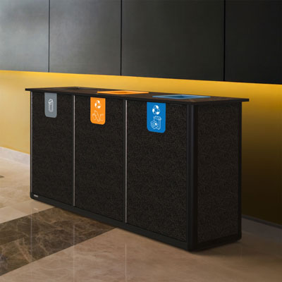 Origin&trade; Infinity Trio 330 liter recyclingstation 3 Afvalstromen