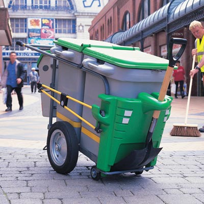 Space-Liner&trade; afvalverzamelkar met twee containers