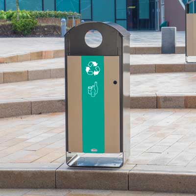 Electra&trade; Curve 60 afvalscheidingsbak voor glas