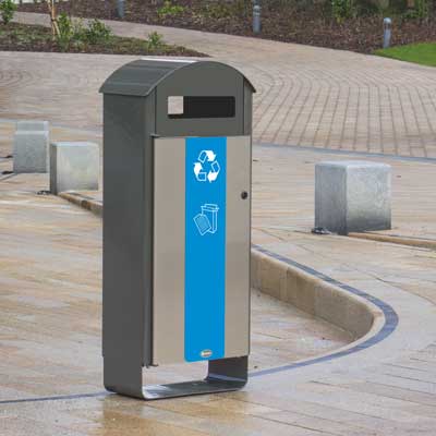 Electra&trade; Curve 60 afvalscheidingsbak voor papier en karton
