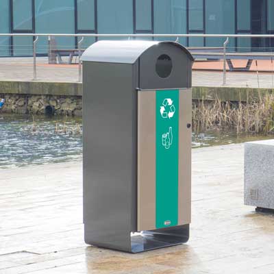 Electra&trade; Curve 85 afvalscheidingsbak voor glas