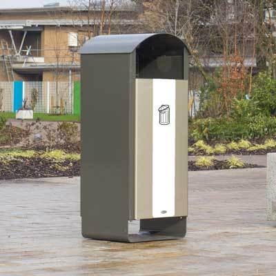 Electra&trade; Curve 85 afvalscheidingsbak voor restafval