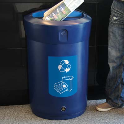 Envoy&trade; afvalscheidingsbak voor papier en karton - 110 liter