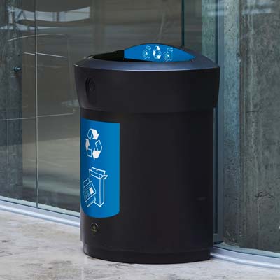 Envoy&trade; afvalscheidingsbak voor papier en karton - 90 liter