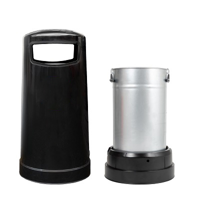 Topsy&trade; 65 Afvalbak & Express- Zwart met stalen binnenbak 65 liter afvalbak met stalen binnenbak