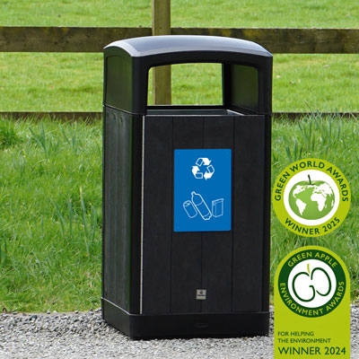 Origin&trade; Curve 110 afvalscheidingsbak Gemaakt van gerecycled materiaal