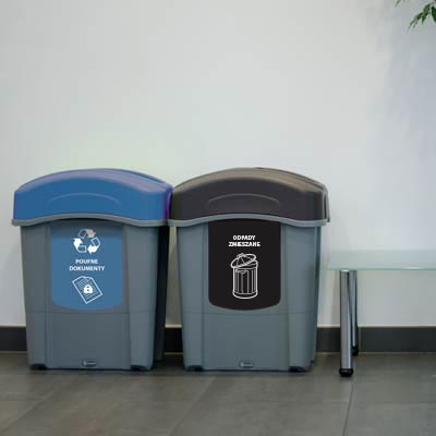 Kosze biurowe do segregacji odpad&oacute;w